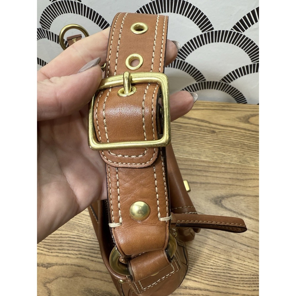 Coach Y2K 65th Anniversary Legacy Vachetta Leather Turn-Lock Shoulder Bag F12868 - Picture 3 of 16